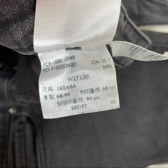 Levi’s 711 Skinny Black High Rise Stretchy Jeans Size 27 - Picture 5 of 11